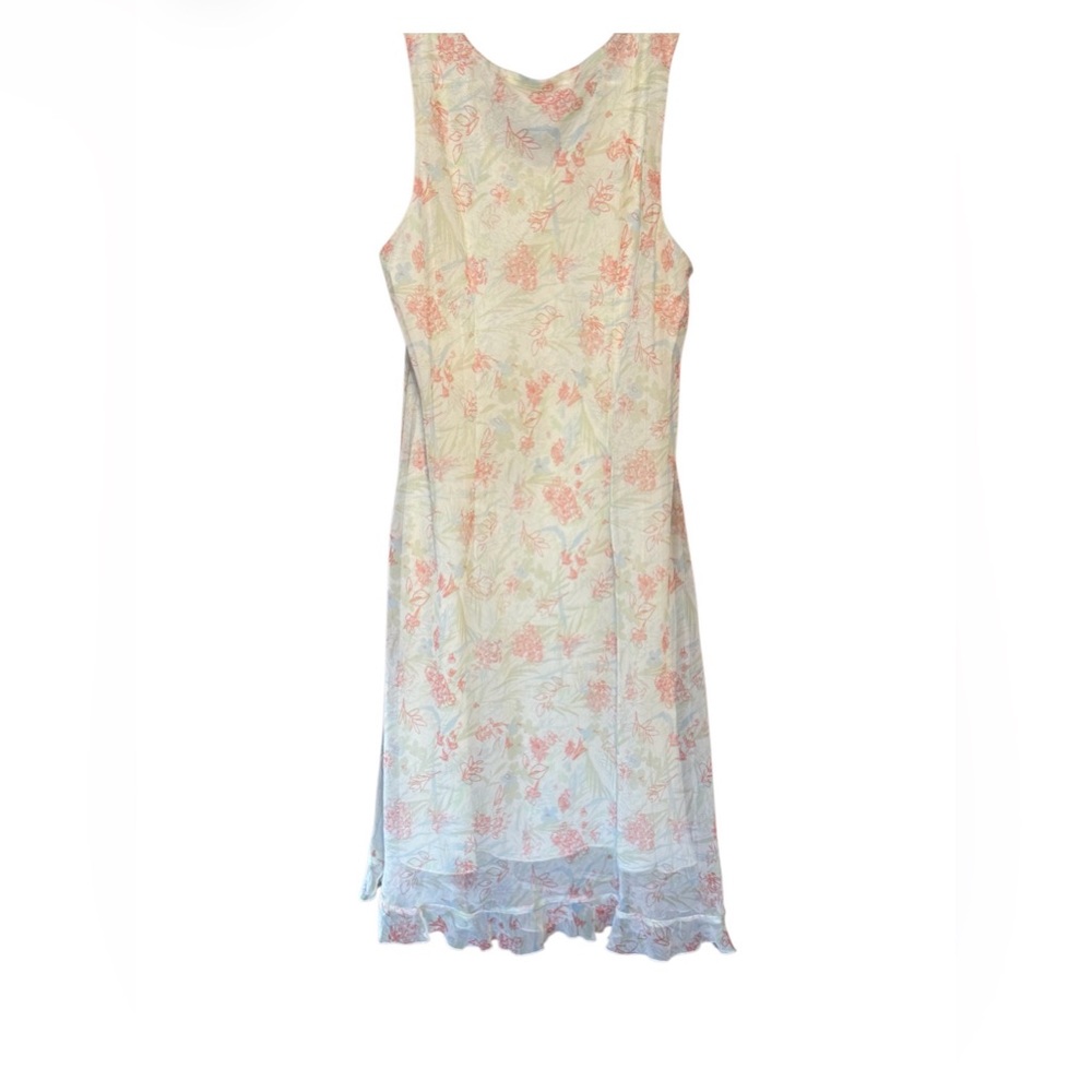 Studio 1940 Women’s 18W Pastel Floral Sleeveless Maxi Dress Ruffle Hem - Picture 3 of 3